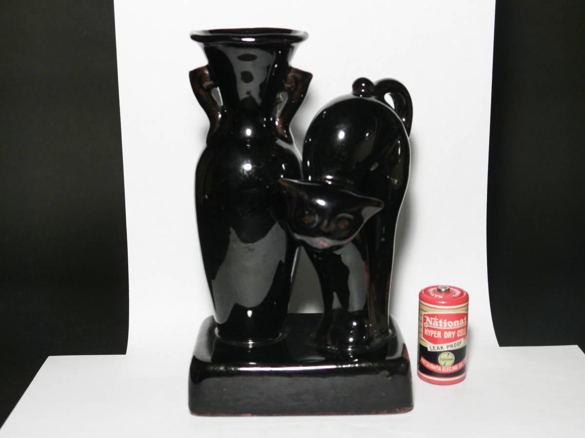 戦前 黒猫陶器花瓶 クロネコ レトロ雑貨インテリア置物 雑貨 売買されたオークション情報 Yahooの商品情報をアーカイブ公開 オークファン Aucfan Com