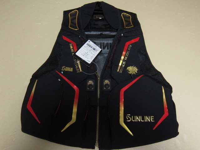 サンライン SUA-09214 S-DRY鮎ベスト L ブラック オンライン