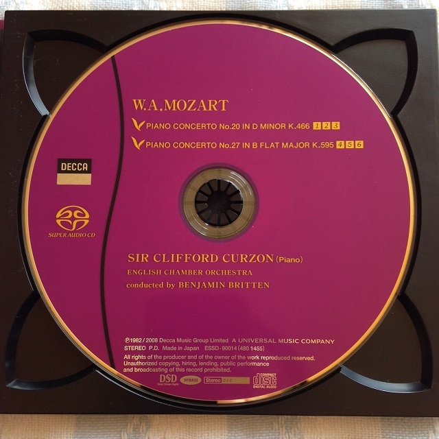 ESOTERIC☆カーゾン：モーツァルト ピアノ協奏曲 第20＆27番☆SACD