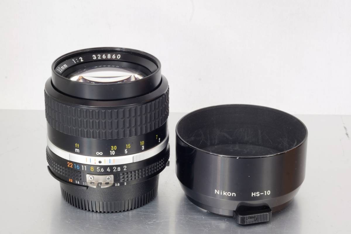 Nikon ニコン Nikkor Ai-S 85mm F2 交換 レンズ F マウント 中古 実