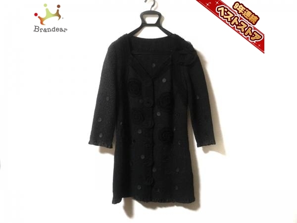 ノコオーノ NOKO OHNO ジャケット サイズ42 L 黒 レディース シワ加工 