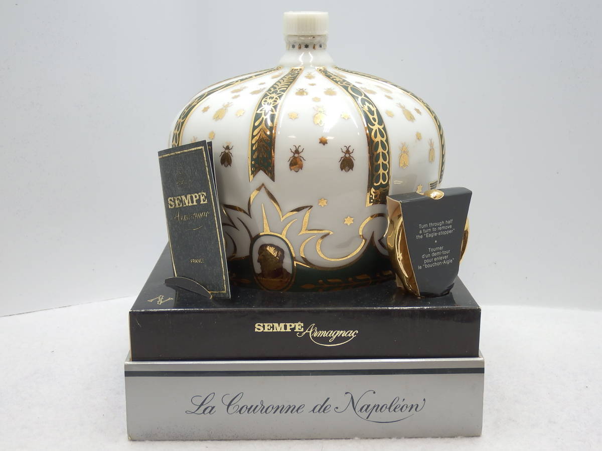 サンペ ナポレオン NAPOLEON 王冠 クラウン SEMPE 陶器ボトル 未開栓古 