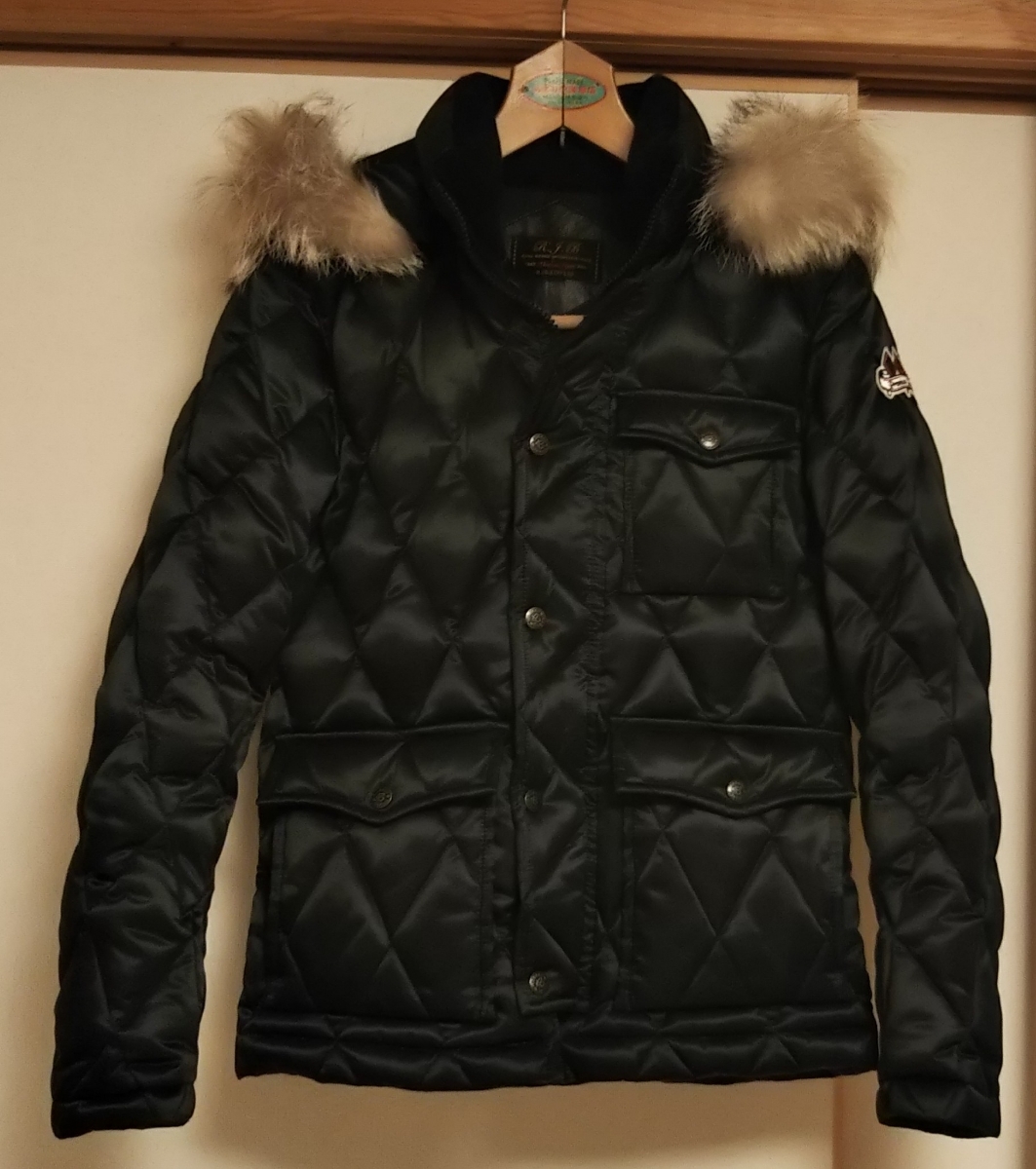 人気！フラットヘッド RJBホワイトグースダウンジャケットND101A 36/R.J.B THEFLATHEAD キルティングダウン 美品