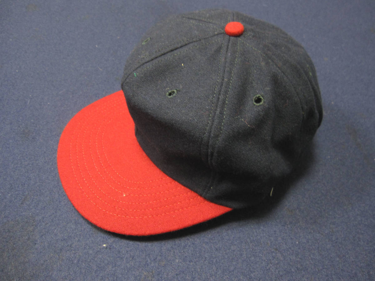 希少・70s Vintage ベースボール ツートン ウールキャップ sizeXL ★ デット未使用 / ビンテージ