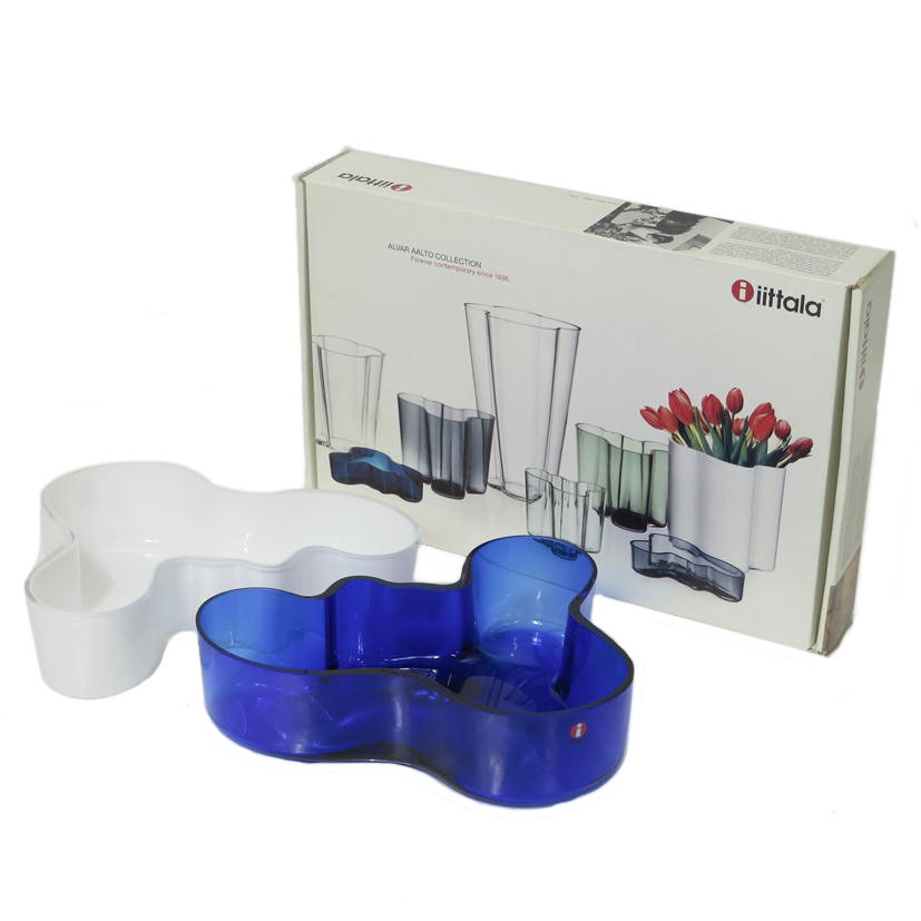 イッタラ アルヴァ・アアルト 251mm アルヴァ・アアルトコレクション 【開封/未使用品】 iittala イッタラ アルヴァ アアルトベース ２点セット ホワイトとブルーの２点