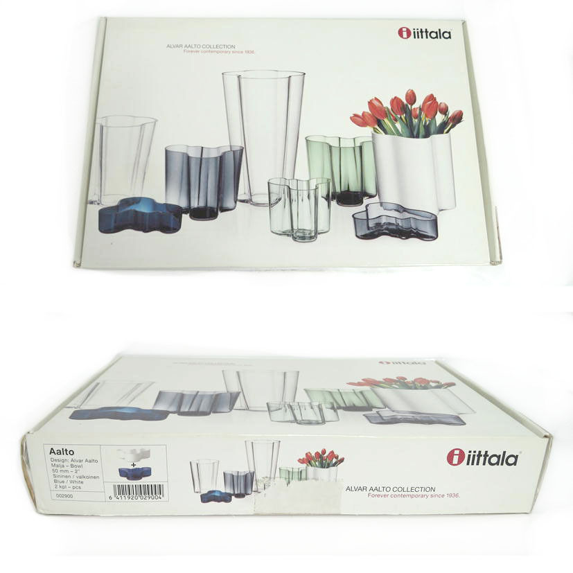 イッタラ アルヴァ・アアルト 251mm アルヴァ・アアルトコレクション 【開封/未使用品】 iittala イッタラ アルヴァ アアルトベース ２点セット ホワイトとブルーの２点