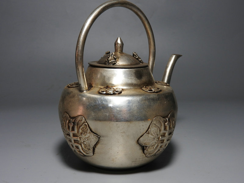 煎茶道具 茶壺 茶器 純銀製 古』底款・合盛重量52g 茶入 雑貨のお店