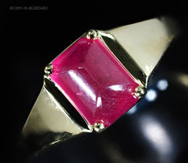 【RUBY】 【2.99ct】 参考価格60万円 ルビー リング 指輪 刻印有 〈宝石の女王・権力の象徴〉 18金製 K18YG PT RU209-10-1