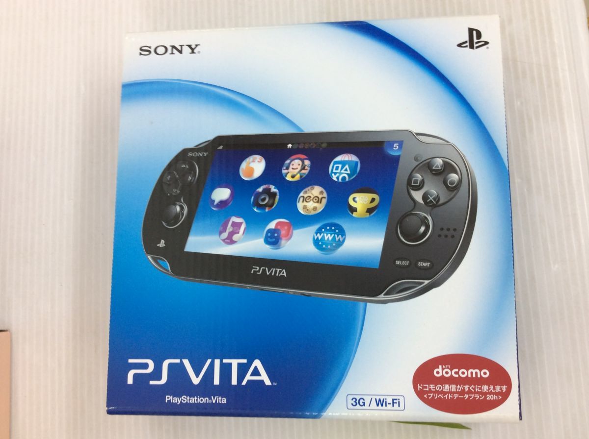 パーツ PS PlayStation Vita PCH-1100AB01 クリスタルブラック 動作確認初期化済