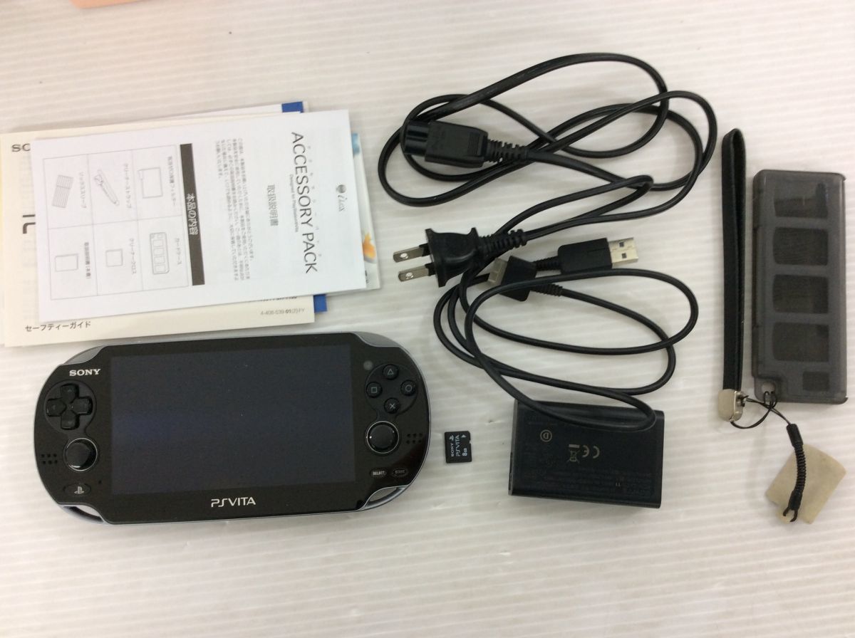 PlayStation Vita PCH-1100AB01 クリスタルブラック 動作確認初期化済