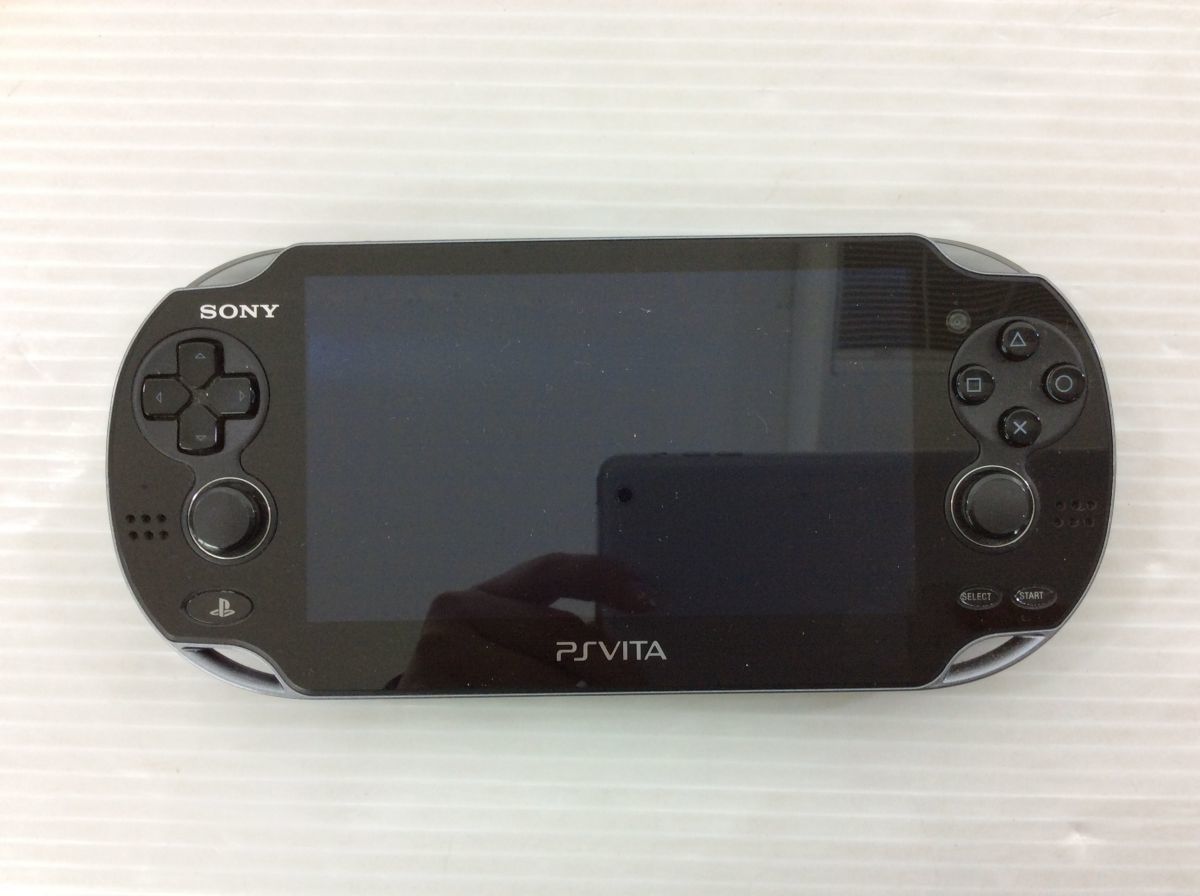 パーツ PS PlayStation Vita PCH-1100AB01 クリスタルブラック 動作確認初期化済
