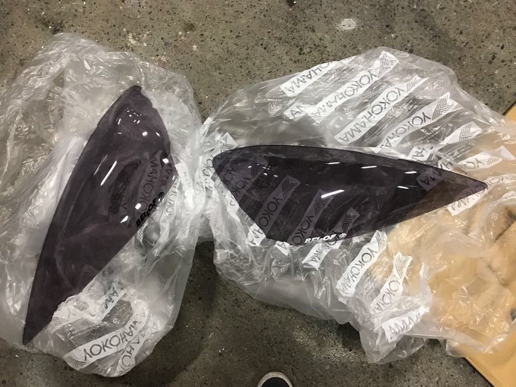 K-BREAK? GE フィット ヘッドライトカバー ブラック 中古 左右セット
