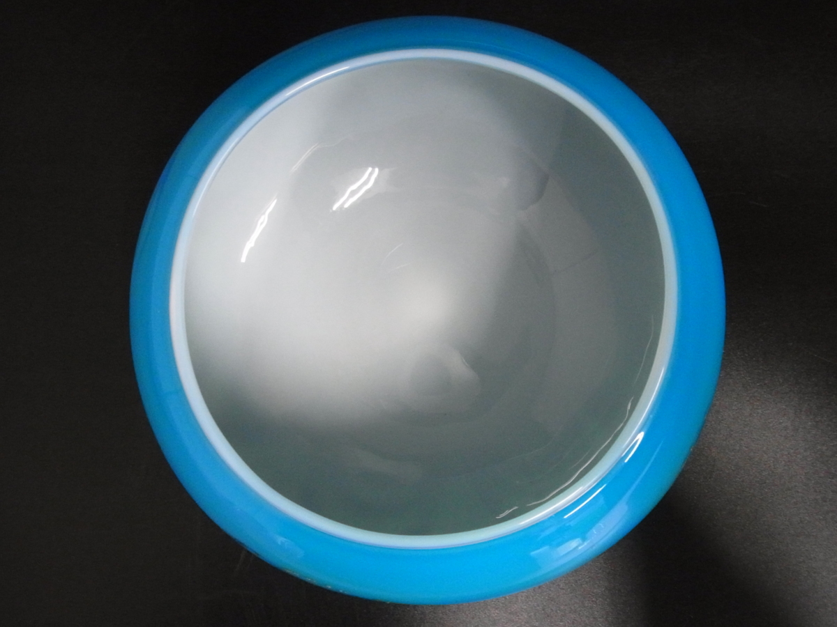 上野良樹造 硝子製 水指 塗蓋 水入 水器 茶器 茶道具 共箱（増GJHG25