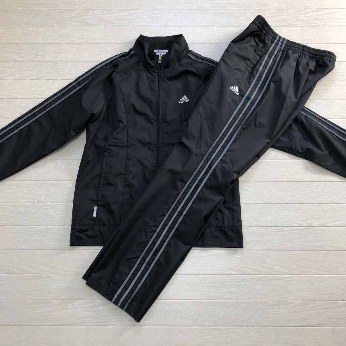 新作入荷，正規品 アディダス adidas レディース ジャージ 上下セット シャカシャカ ブラック メタリックシルバーライン サイズS-M(アディダス)｜売買されたオークション情報、yahooの商品情報をアーカイブ公開 ナイロン