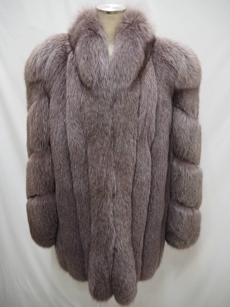 □ダークミンク□ハーフコート□着丈73㎝□ □レアカラーフォックス□
