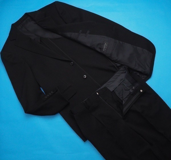 Black Super 120'S Super Fine Rayon Fabric Chalk Bold Pinstripe 1920'S 30'S Fashion Look Available In 2 Or 3 Buttons Style Regular Classic Cut Suit main image 1