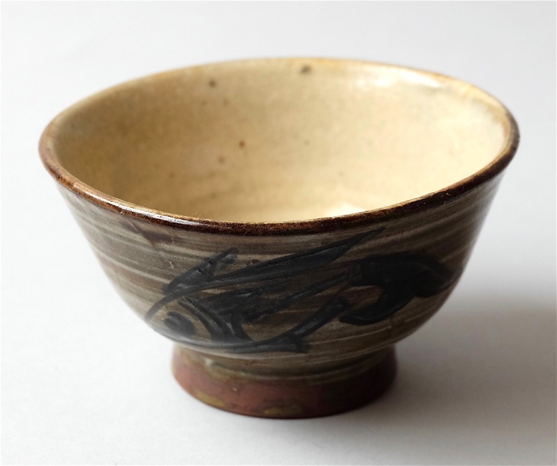 金城次郎 人間国宝 壺屋焼 茶碗 マカイ 壷屋焼 魚紋 金城次郎作 琉球