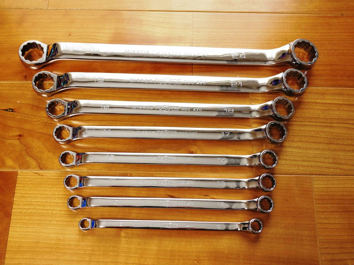 ◆KTC ネプロス nepros NTM506＋2本 45°×6°めがねレンチセット 8本組 snap-on スナップオン◆
