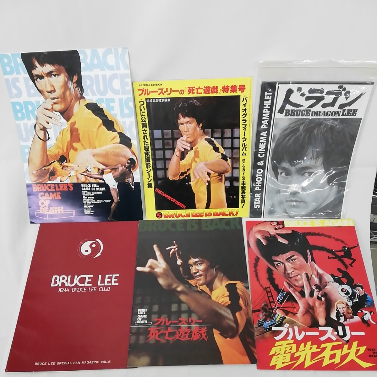 ブルース・リー主演映画　パンフレット６冊 ブルースリー Bruce Lee 映画パンフレット ファンマガジン 付録など 6