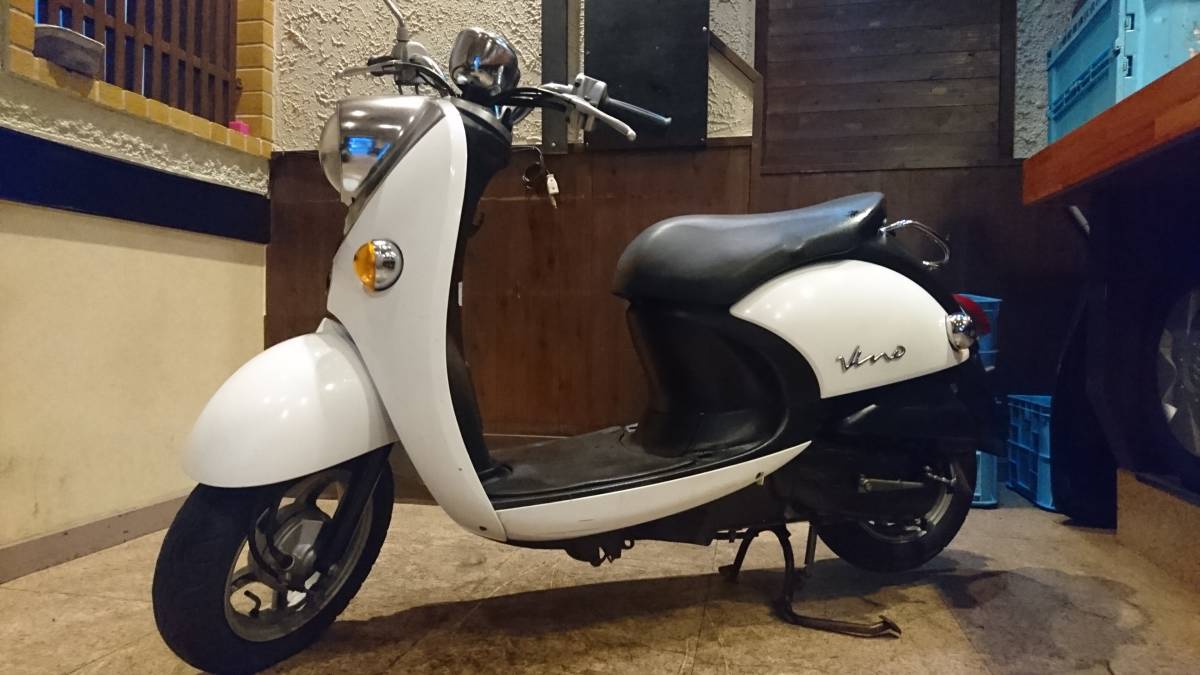 ビーノ SA26J ヤマハ YAMAHA Yahoo!オークション - 実動 人気の白 vino 