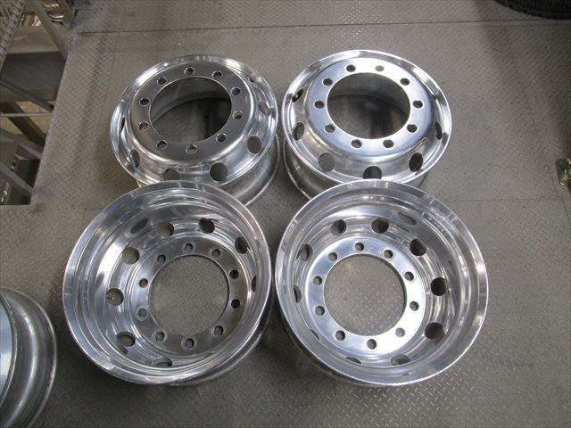 大型 アルコア アルミホイール 22.5×8.25 165 10穴 研磨済み 4本セット