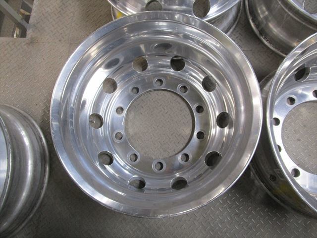 大型 アルコア アルミホイール 22.5×8.25 165 10穴 研磨済み 4本セット
