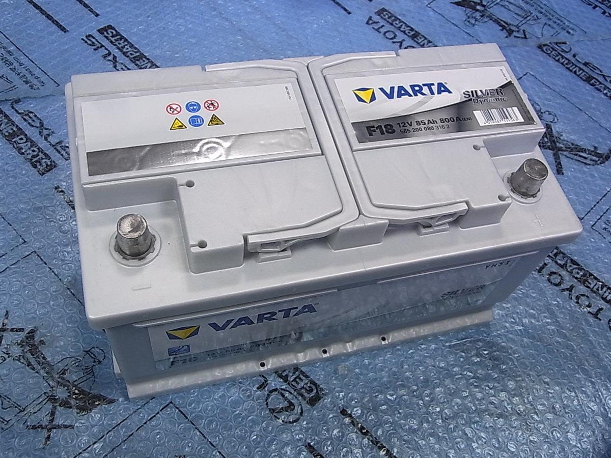 未使用 保管品 充電済み VARTA バッテリー F18 【585 200 080】 SILVER