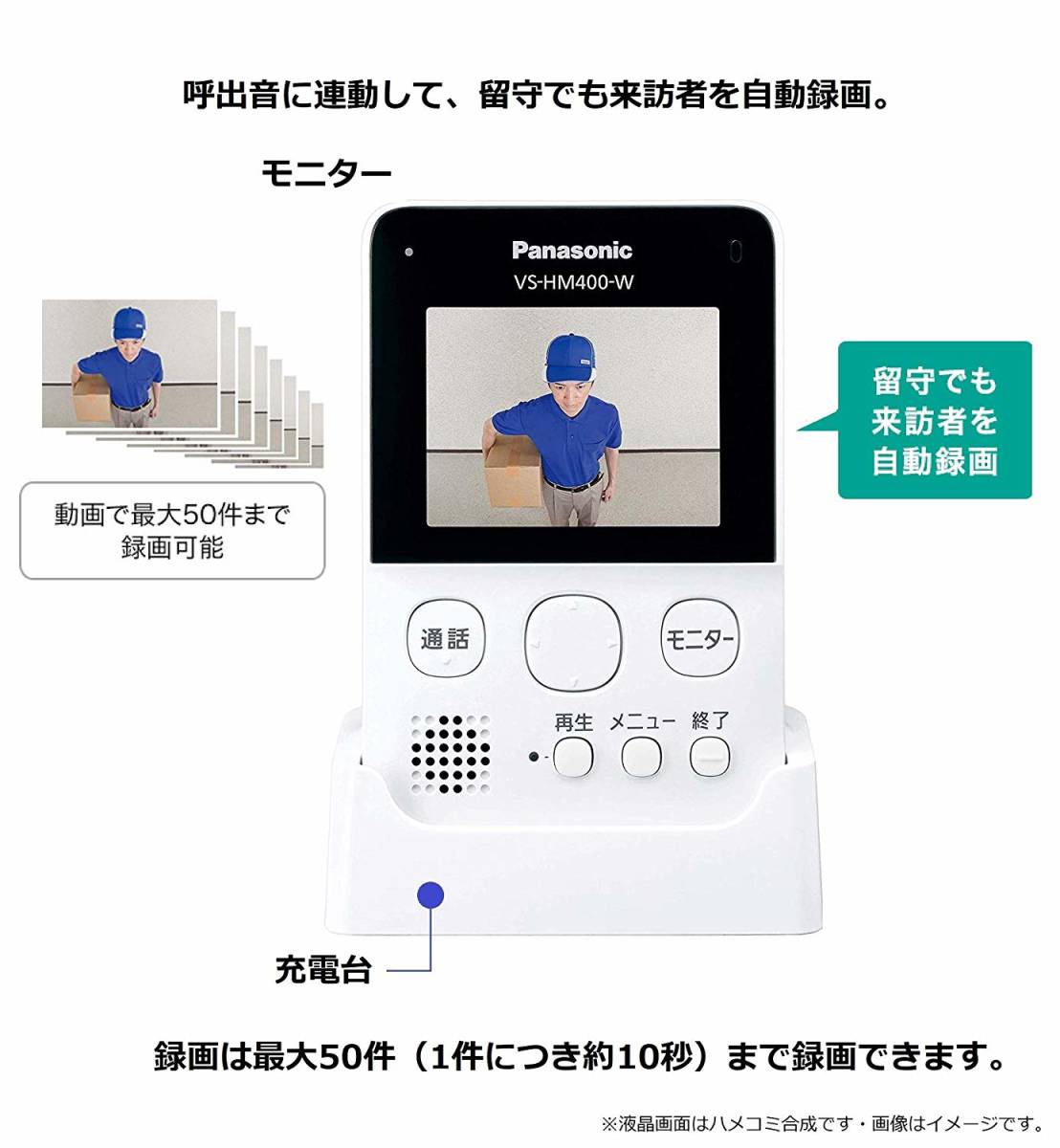 Panasonic ワイヤレスドアカメラ VS-DC400 VS-HM400W インターホン