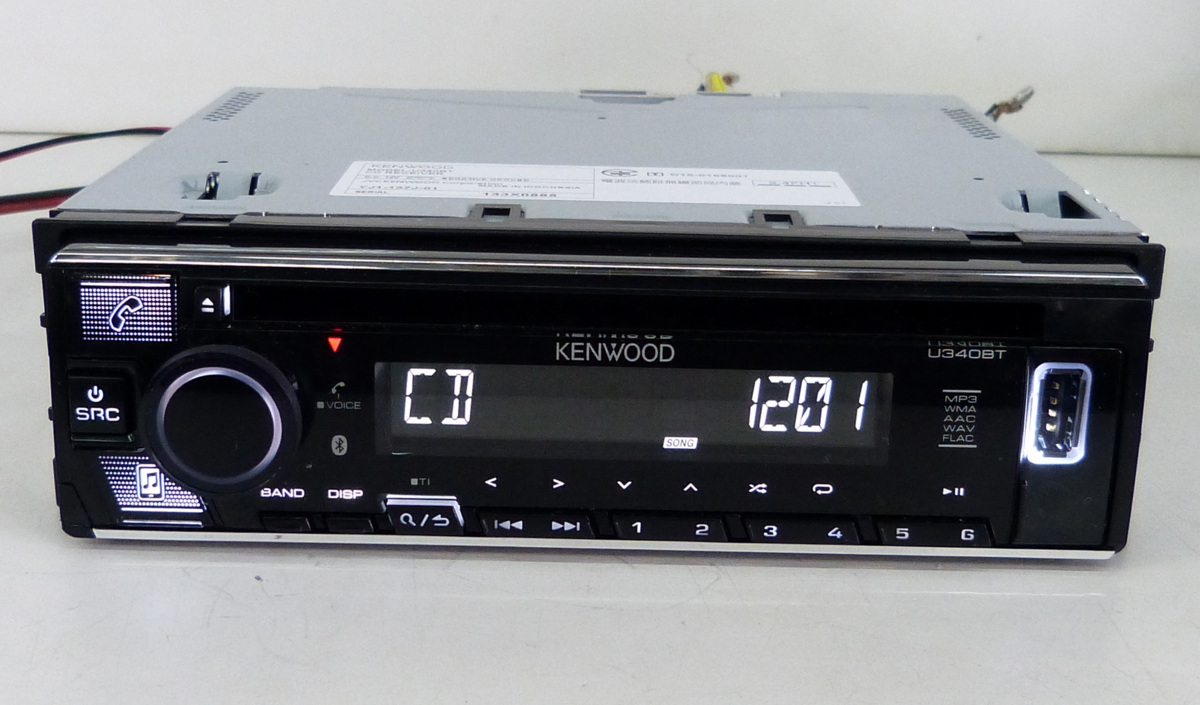 ☆KENWOOD ケンウッド カーオーディオ CDレシーバー【U340BT】USED品