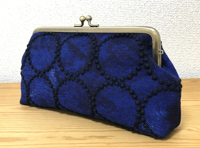 ☆ ハンドメイド がま口 ポーチ 通帳 ケース tambourine atmosphere