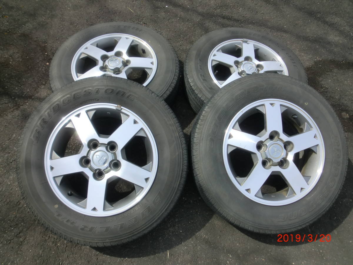 ミツビシパジェロミニH58A純正　アルミホイール　１５×５J　４本セット（タイヤ付き）中古品