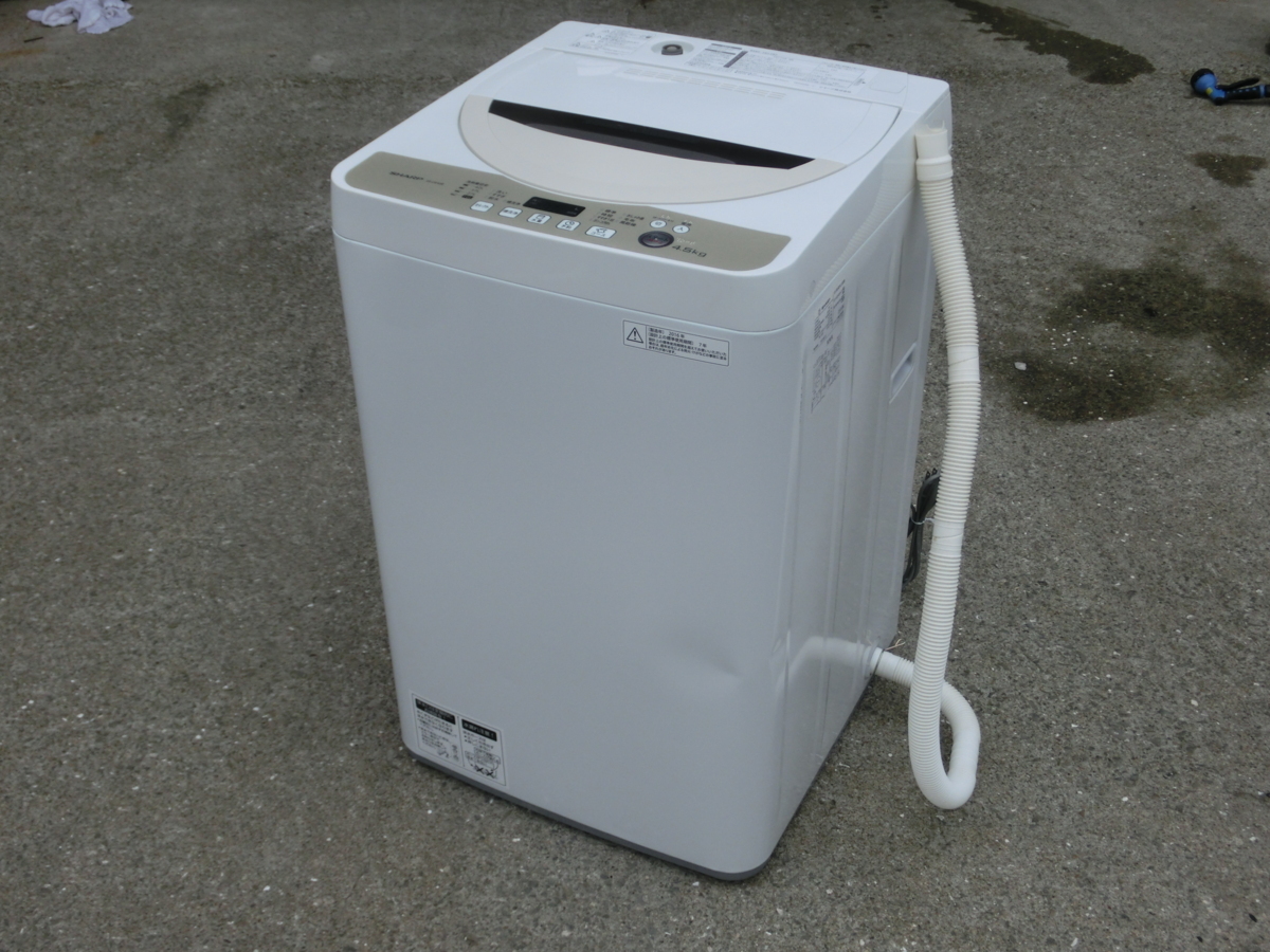 あまり使っておらず/4.5kg/16年】SHARP 洗濯機 ES-GE45R 送風乾燥 中古 
