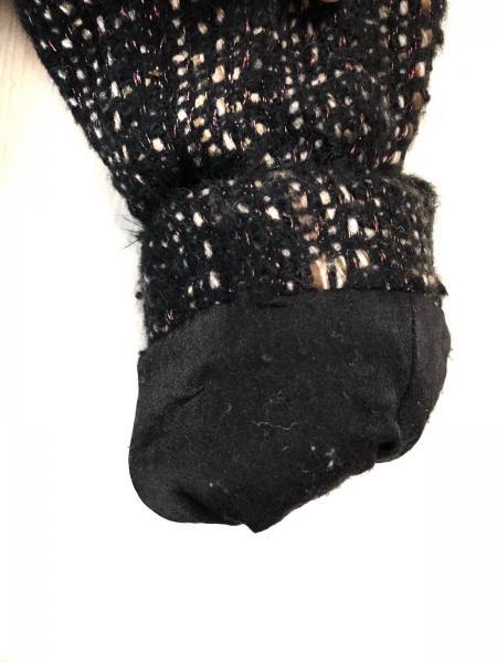 シャネル CHANEL サイズ38 M P21803 黒×マルチ レディース ツイード/ミンクファートリム/冬物 03A コート