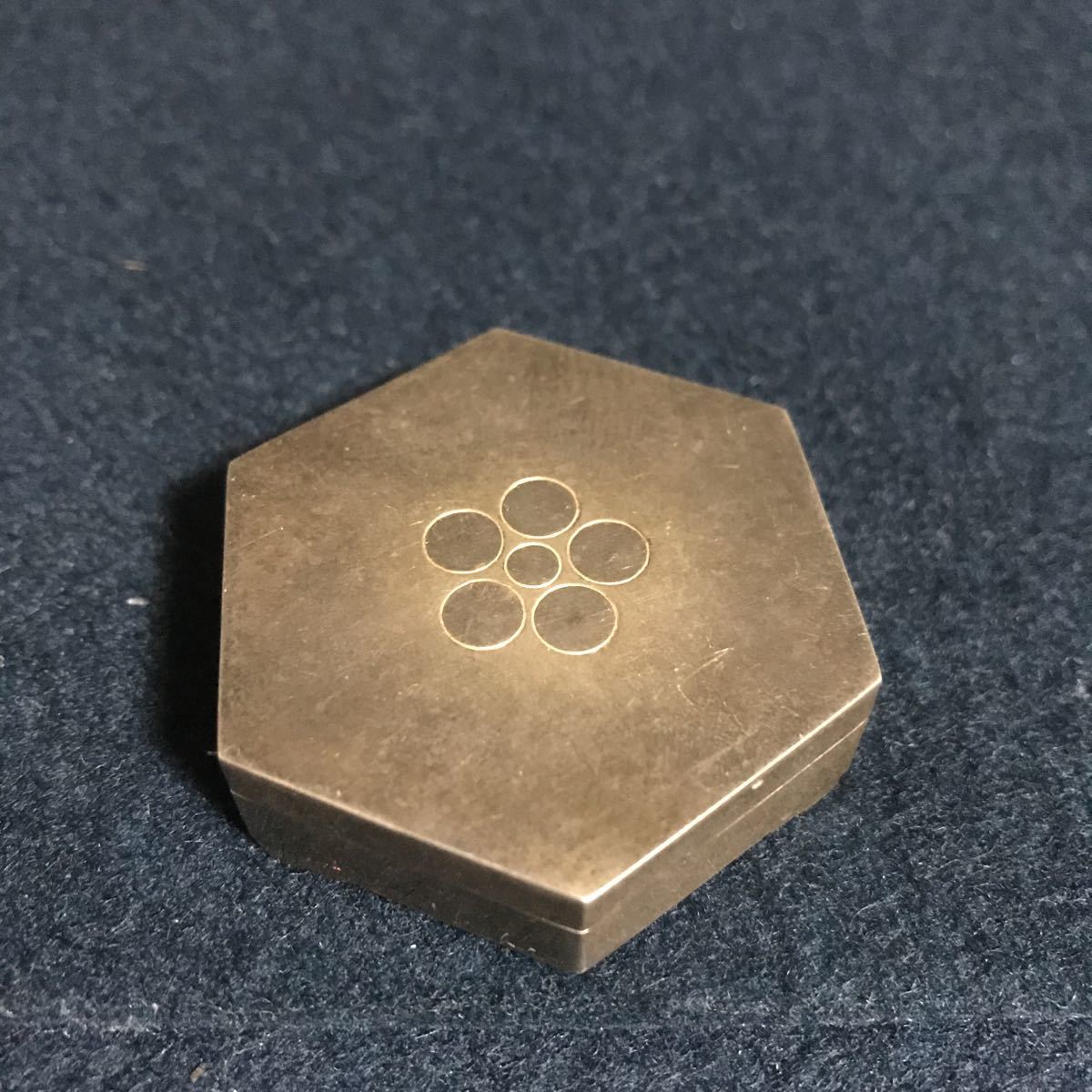 梅文六角ボンボニエール 純銀刻印有 宮本造