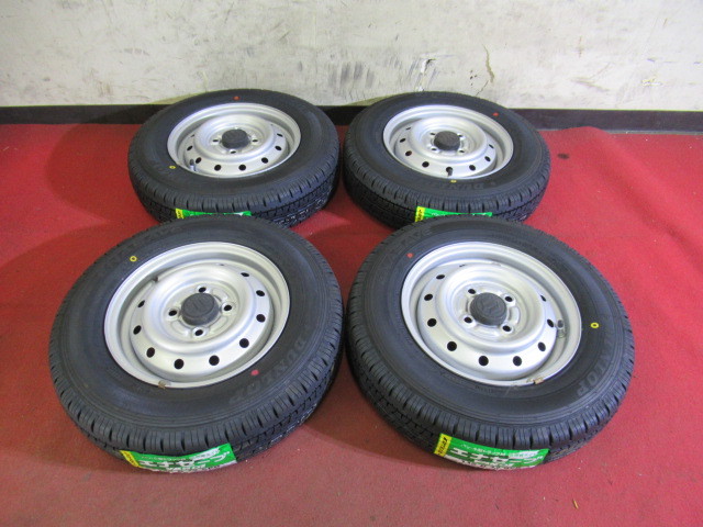 2019年製 新品タイヤ DUNLOP ENASAVE VAN01 ラジアル 145R12 6PRLT スズキ純正ホイール 4本セット