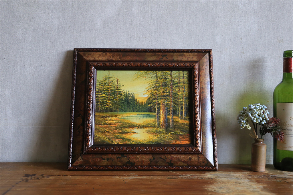 【新作入荷，低価】 英国アンティーク サイン入り肉筆絵画b/風景画/油絵/西洋額絵/油彩/オブジェ/店舗ディスプレイ/イギリスヴィンテージ/ビンテージ雑貨(雑貨)｜売買されたオークション情報、yahooの商品情報 その他