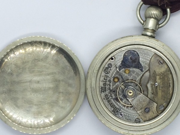 懐中時計 シルバー Swiss スイスイーグル 0.800 刻印 銀 silver eagle