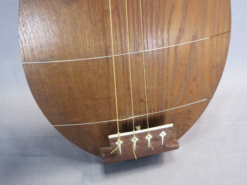 琵琶　ばち 0110 琵琶 撥付 四弦四柱 和楽器 弦楽器 楽琵琶 木製 全長約94㎝