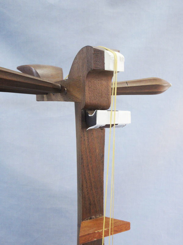 0110 琵琶 撥付 四弦四柱 和楽器 弦楽器 楽琵琶 木製 全長約94㎝