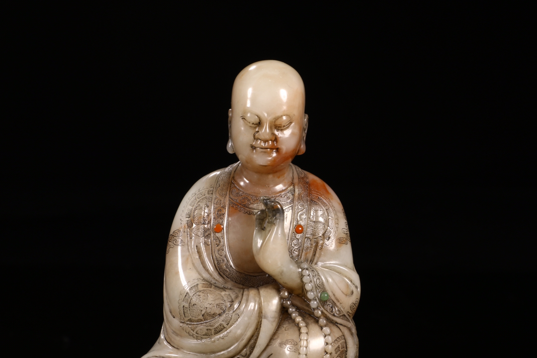 篆刻 珍品旧蔵* 手彫 天然石 龍手把件 壽山芙蓉石