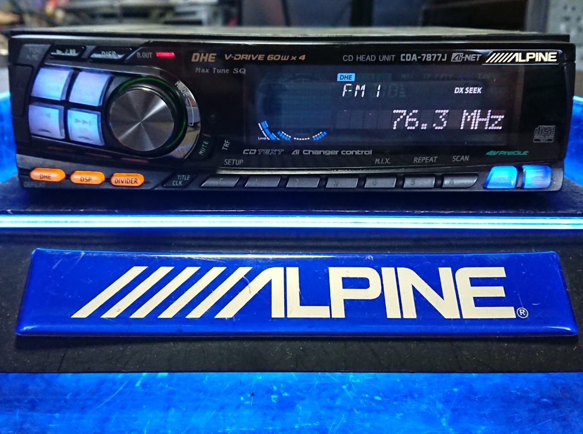 ALPINE cda-7877j 高音質 高級機 cde-121jオマケ有 CDA-7877J - Alpine 高級機 高音質 ALPINE YouTube Unit cde-121j
