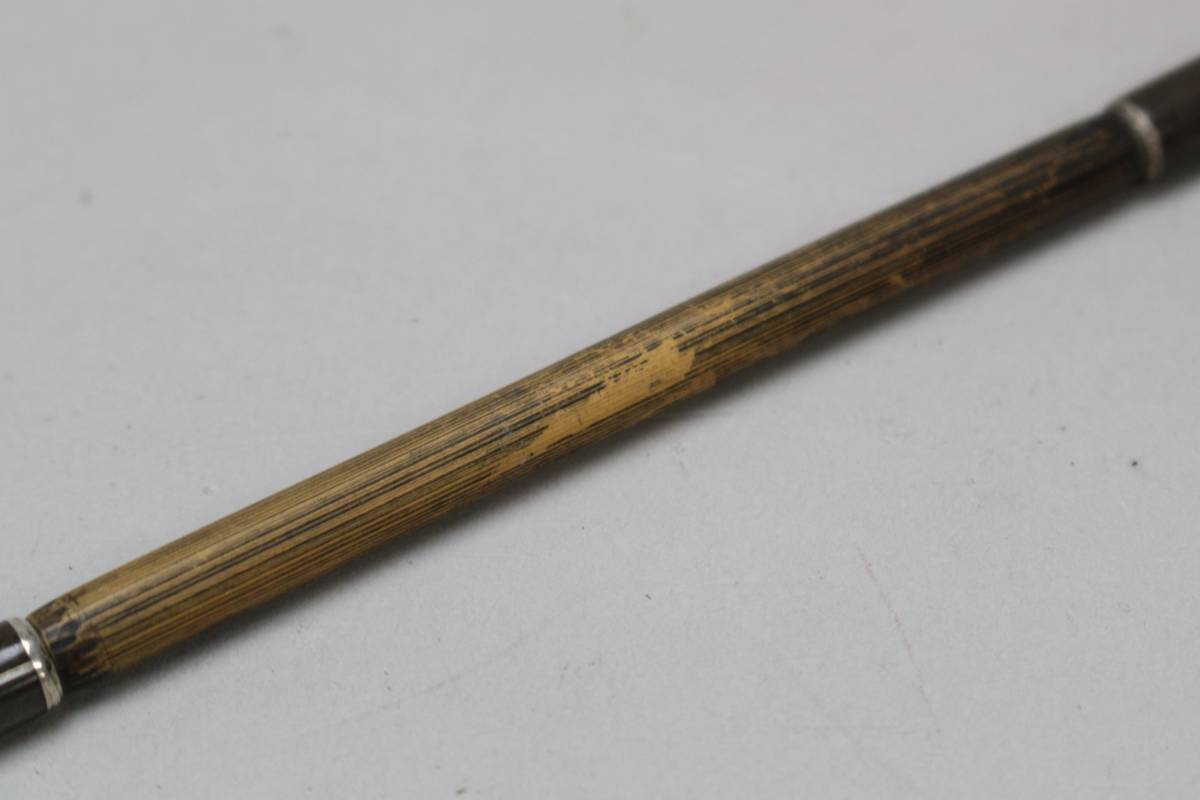 煙管 キセル パイプ 小柄 四分一 #50915 4056 時代喫煙具 彫金銀象嵌