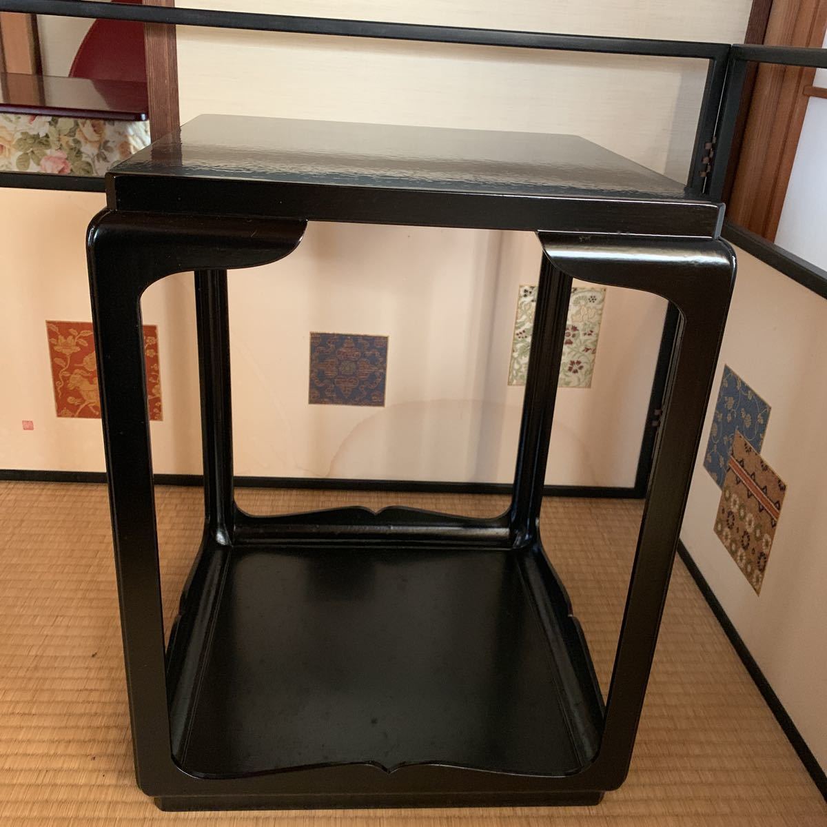 高麗卓 塗師 茶道具 - ☆高麗卓⁄こうらいじょく⁄川瀬表完⁄小棚⁄共箱 
