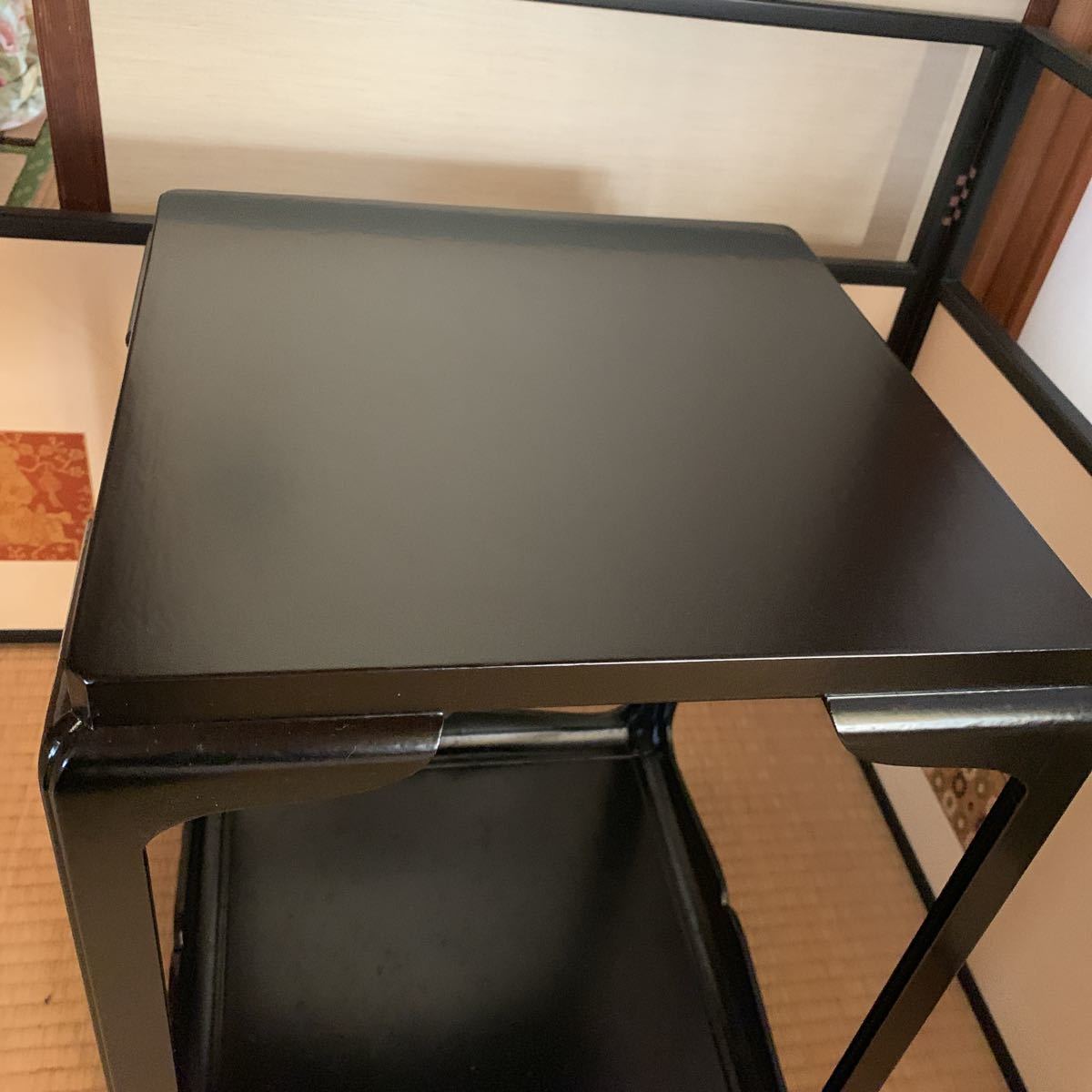 高麗卓 塗師 茶道具 - ☆高麗卓⁄こうらいじょく⁄川瀬表完⁄小棚⁄共箱 