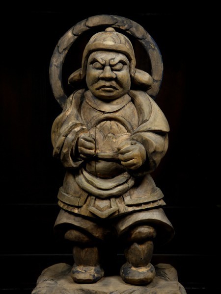 仏教美術 木造 古い天部立像 約30cm/仏像 如来 菩薩 明王 四天王
