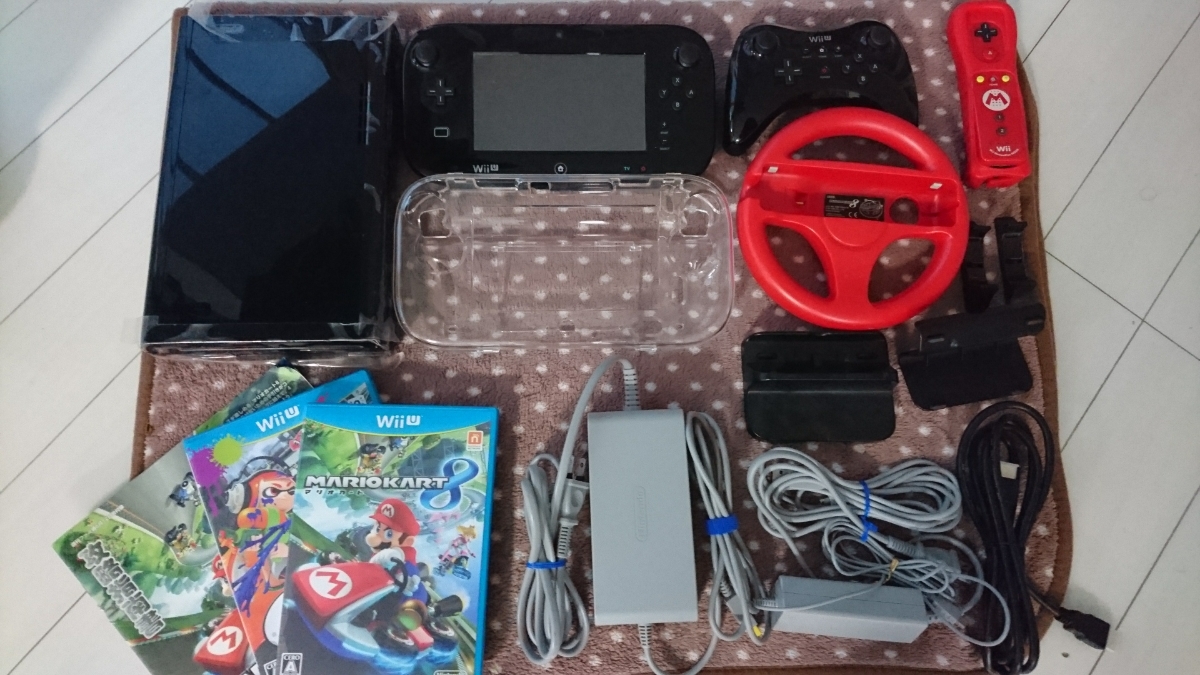 Nintendo Wii U プレミアムセットKURO 32GB&ソフト7本 Wii U