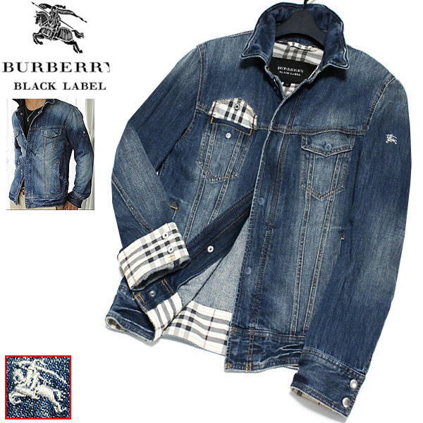 バーバリーブラックレーベル ホース刺繍 BURBERRY ノバチェック 極美品 
