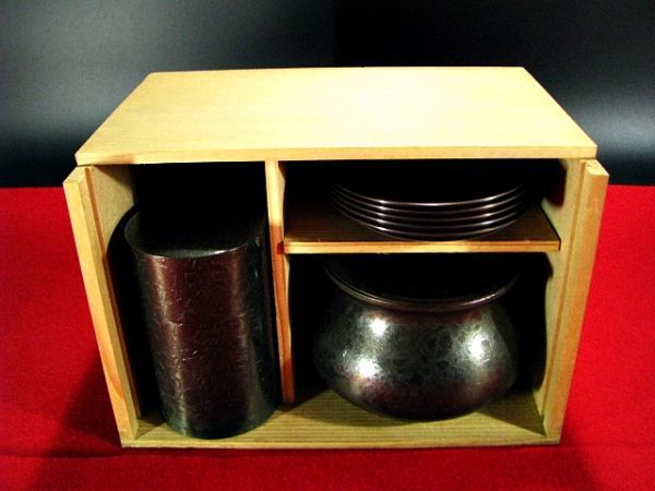 美術品・アンティーク・コレクション 茶道具 建水 茶筒 こぼし 日本製