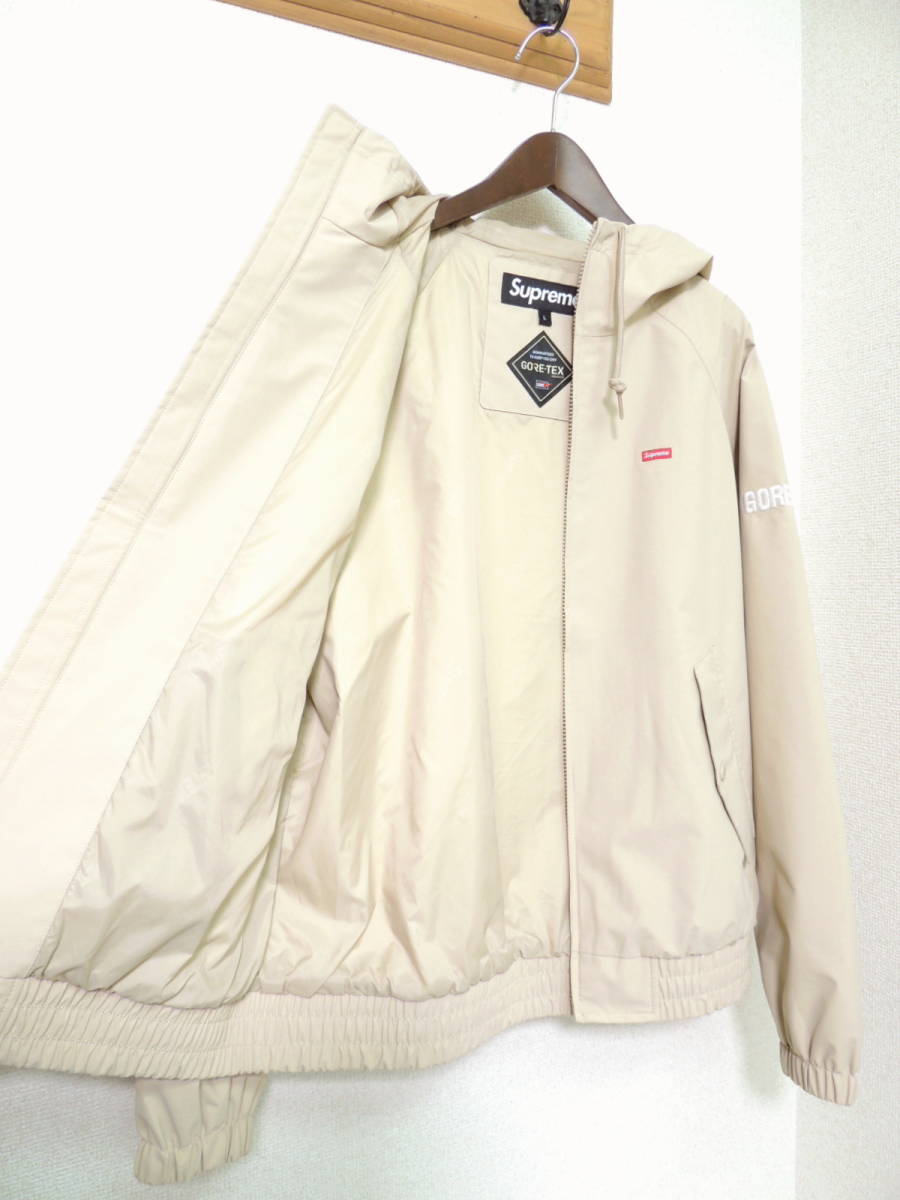 ★ 極美 正規 本物 19ss Supreme GORE-TEX Hooded Harrington Jacket L LARGE Tan シュプリーム ゴアテックス SMALL BOX LOGO パーカー