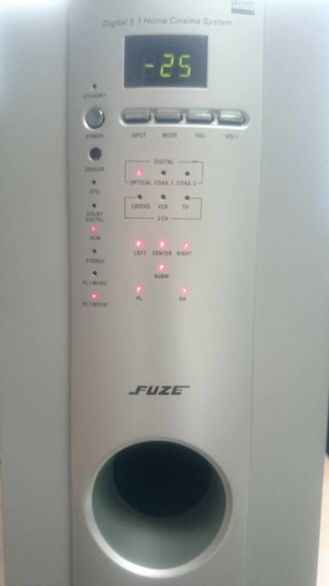 デジタルサラウンド 5.1chホームシアターシステム AVS-3000 動作品】FUZE デジタルサラウンド 5.1chホームシアターシステム AVS